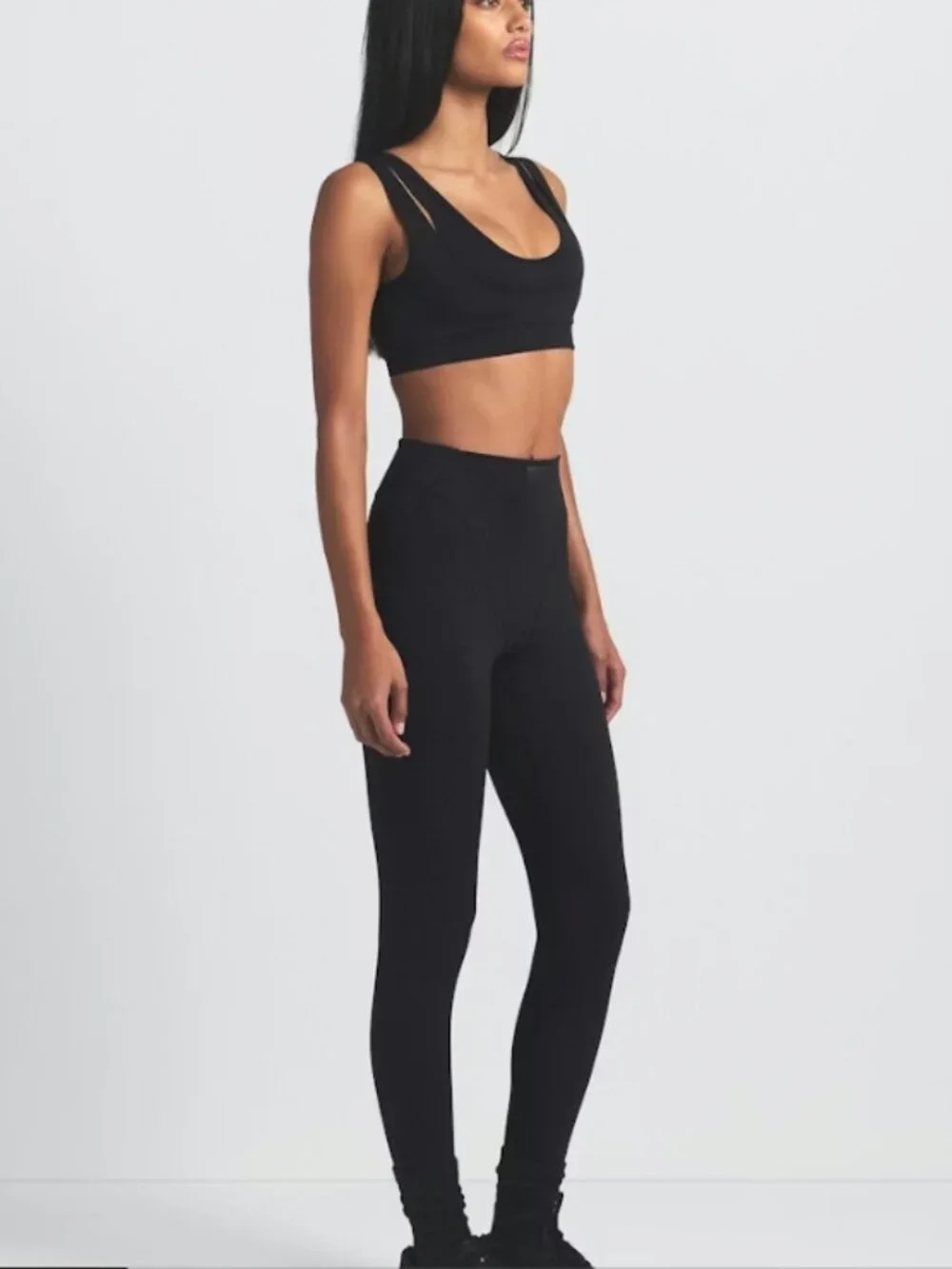 NEW NikeSKIMS Double Strap Scoop Bra Obsidian Black XL Extra Large NWT - Picture 6 of 7